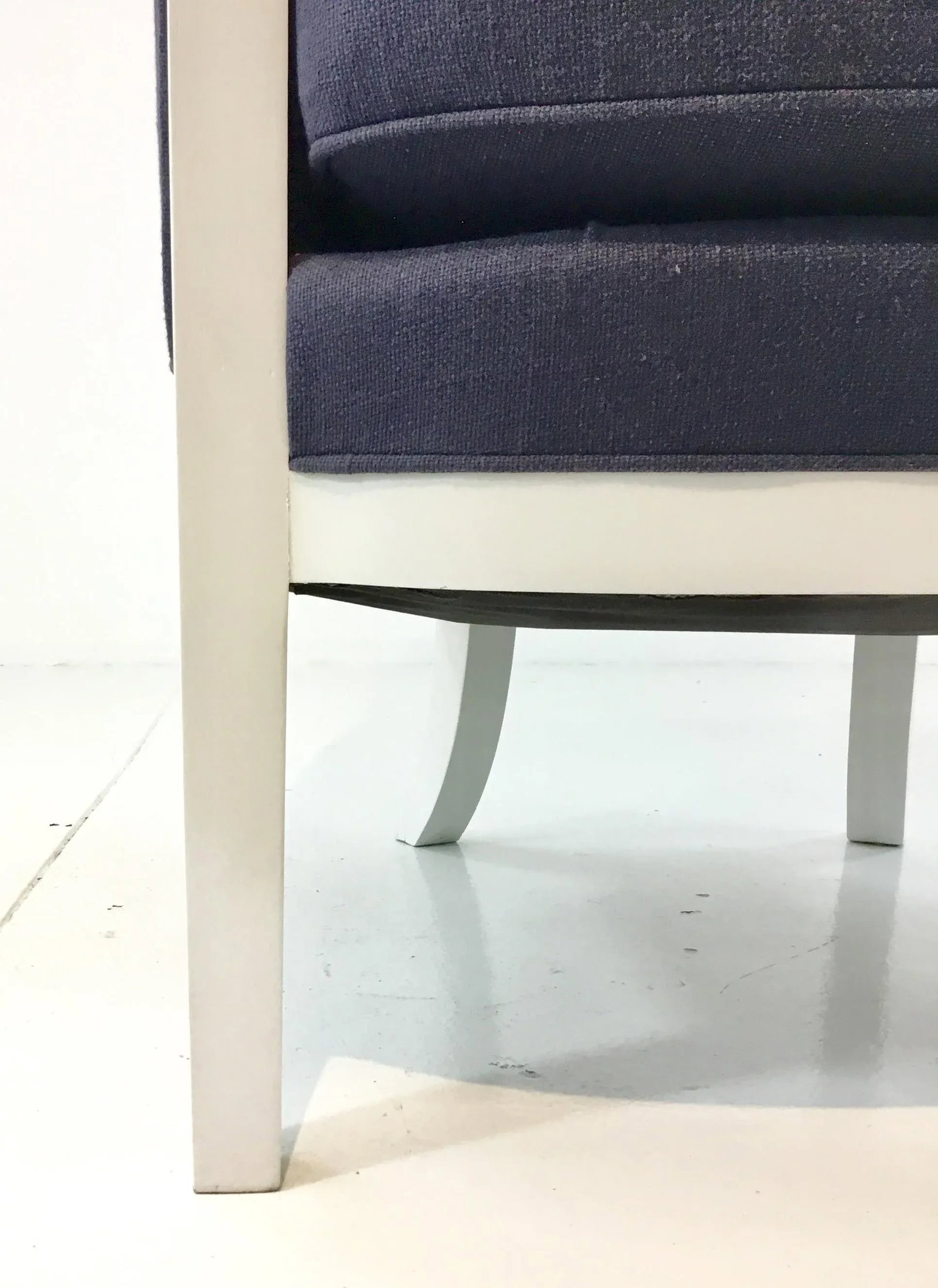 Transitional Navy and White Hickory Chair Breck Chair - 3