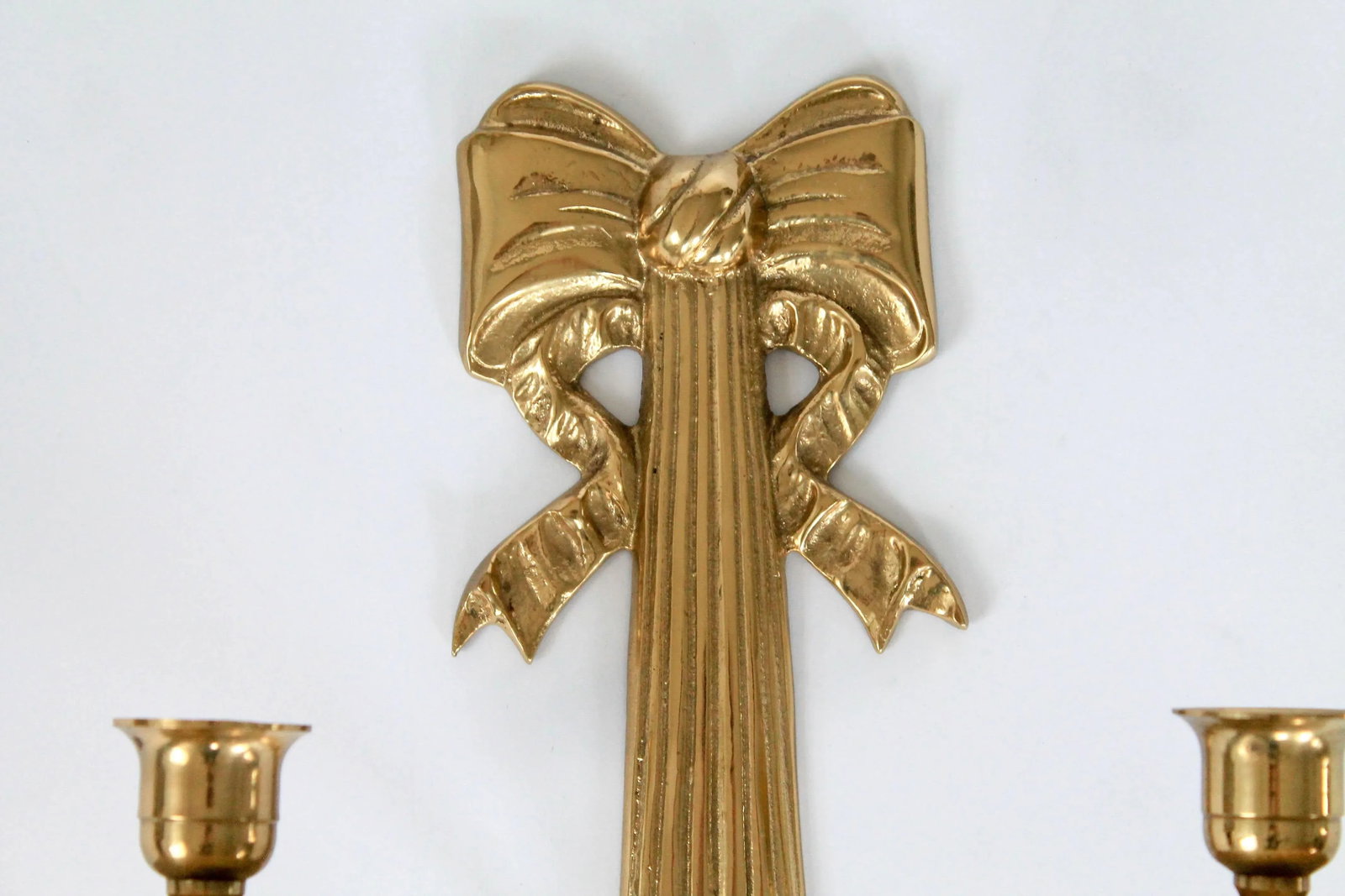 Brass Candle Double Arm Wall Sconce - 2