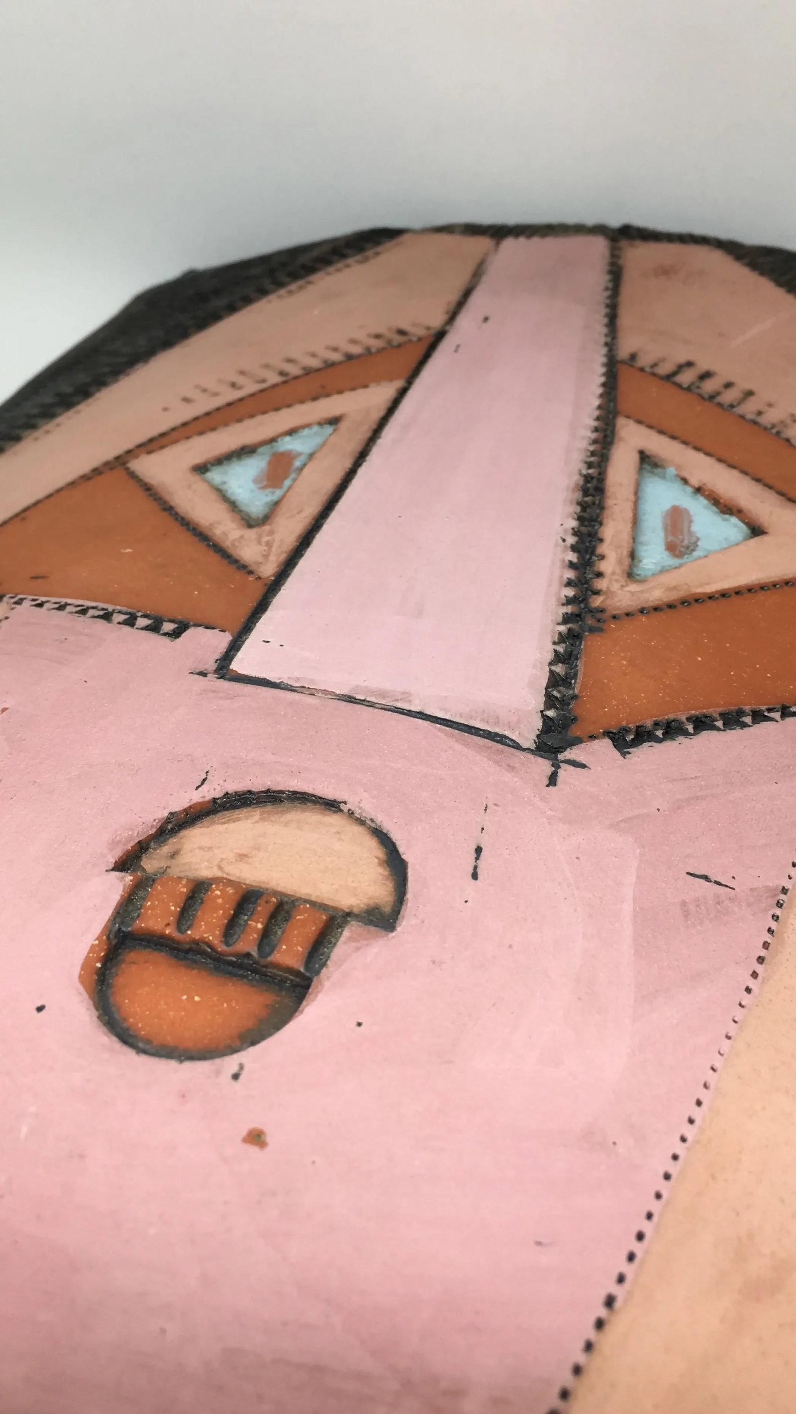 1986 Artist Signed Double Face Cubist Vase - 6