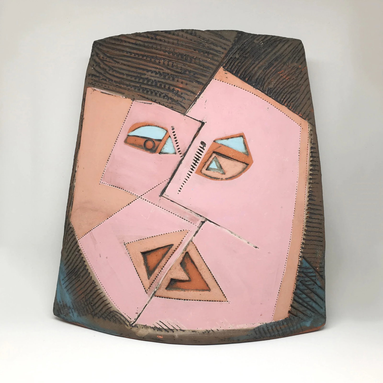 1986 Artist Signed Double Face Cubist Vase - 9