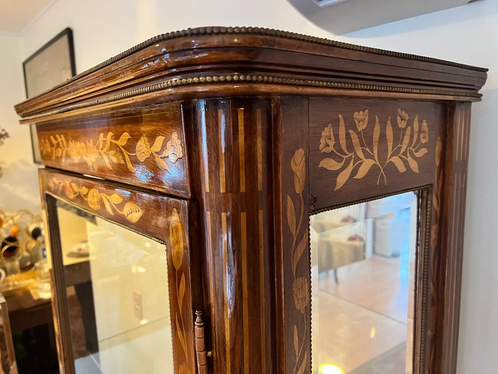 Late 19th Century Louis XVI Style Bronze Mounted Marquetry Inlaid - 8