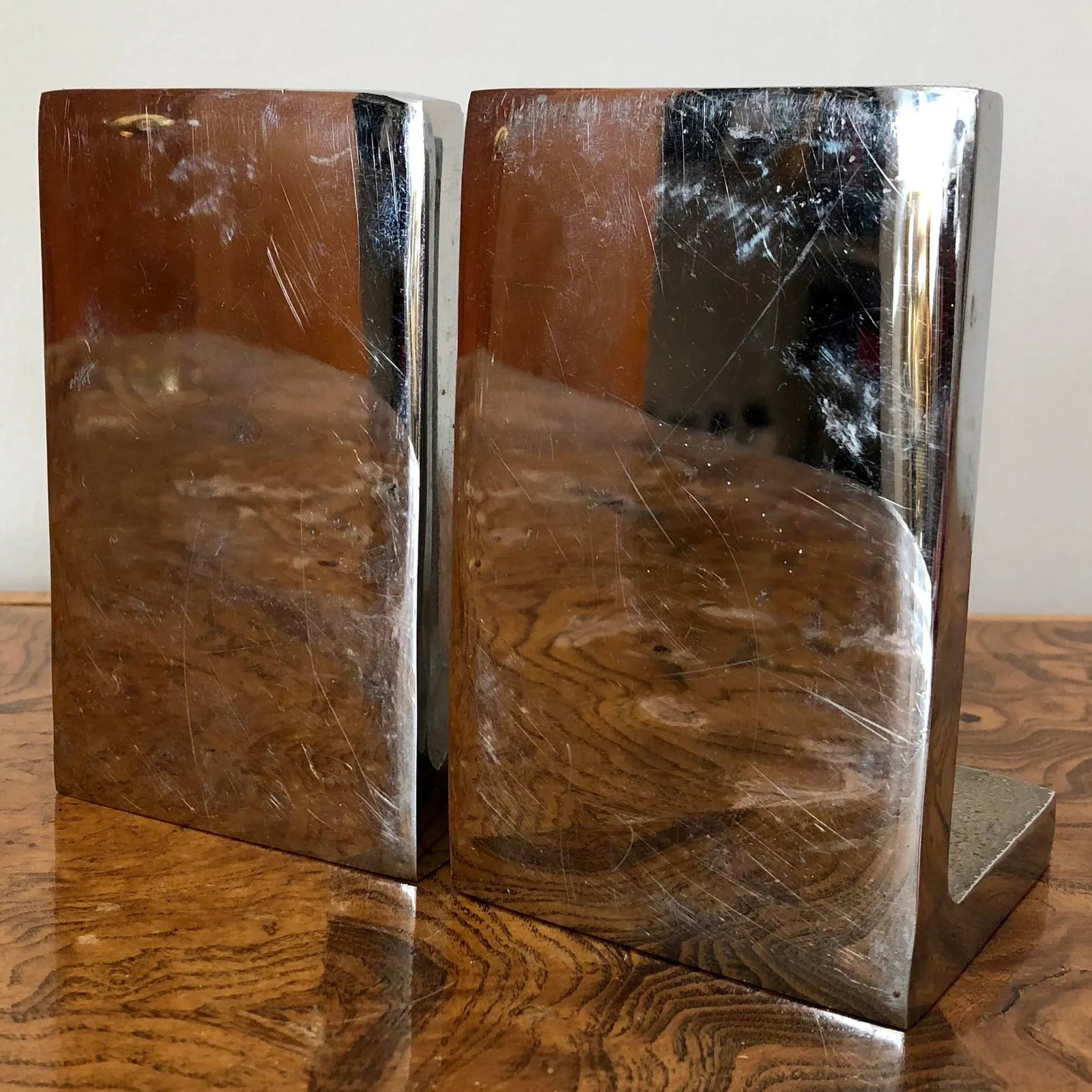Bill Curry for Design Line Chrome Handle Bookends, Pair - 4