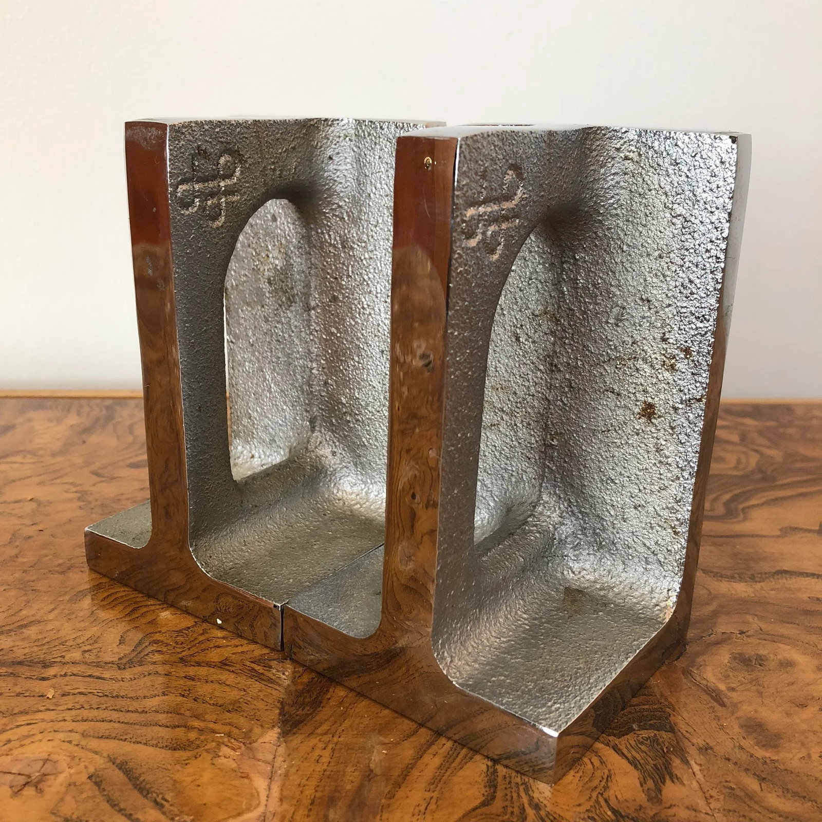 Bill Curry for Design Line Chrome Handle Bookends, Pair - 5