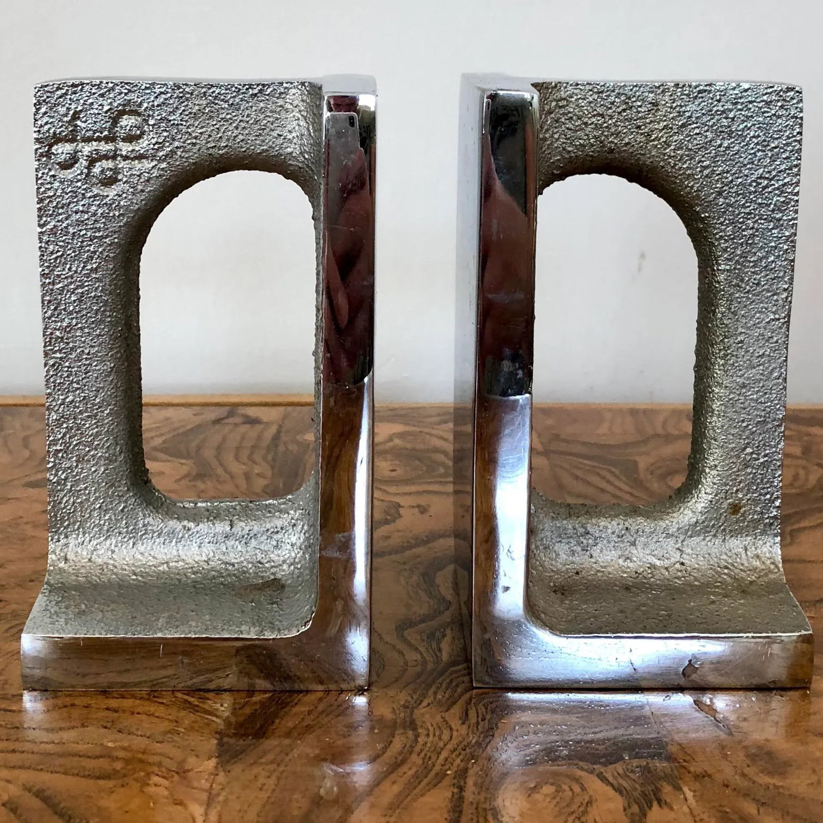 Bill Curry for Design Line Chrome Handle Bookends, Pair - 7