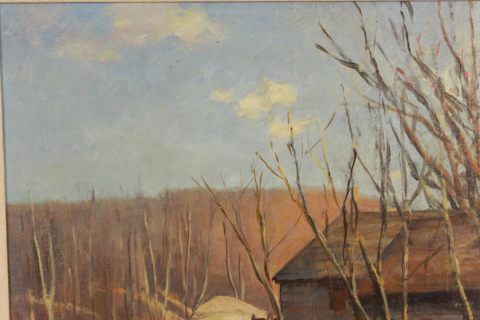 1960s Vintage Julius M. Delbos Landscape Painting - 7