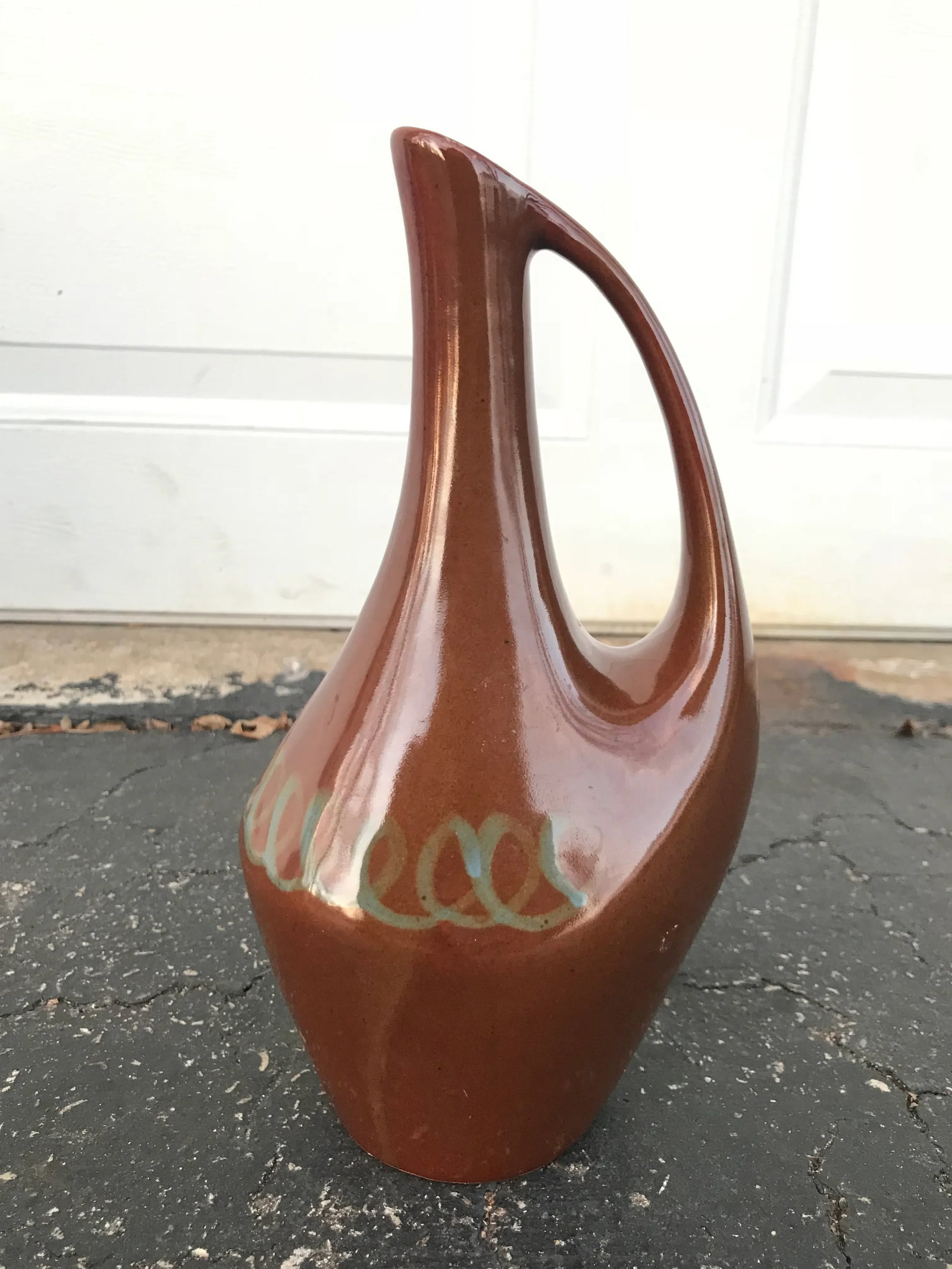 Vintage Modernist Pottery Pitcher - 2