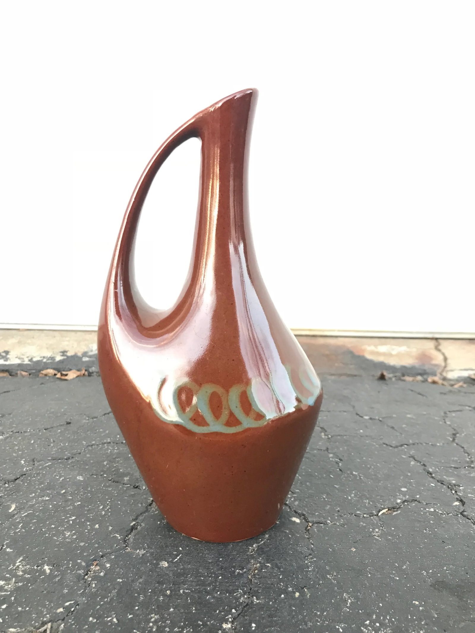 Vintage Modernist Pottery Pitcher - 7