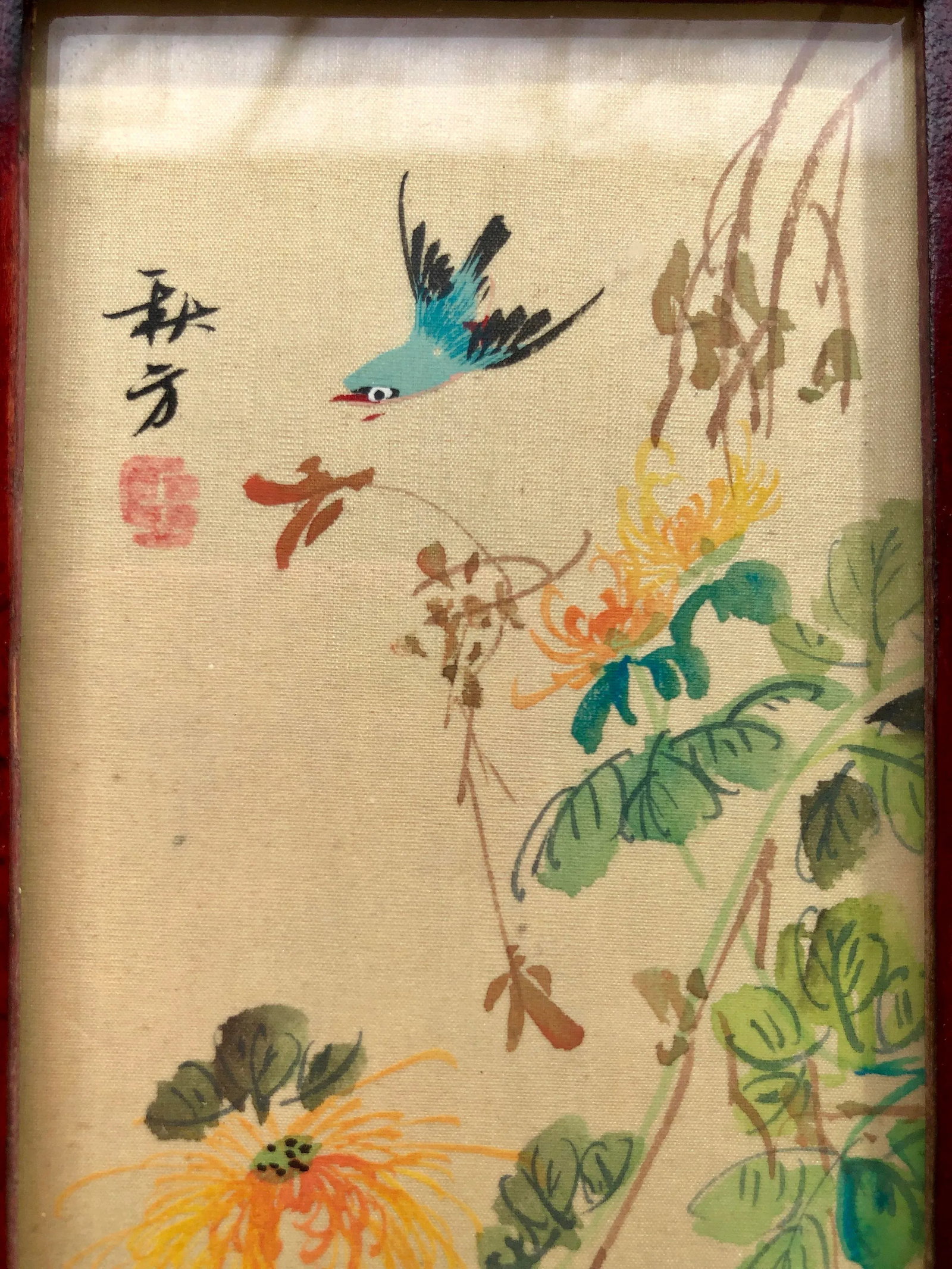 Early 20th Century Vintage Chinese Double-Sided Tabletop Screen - 10