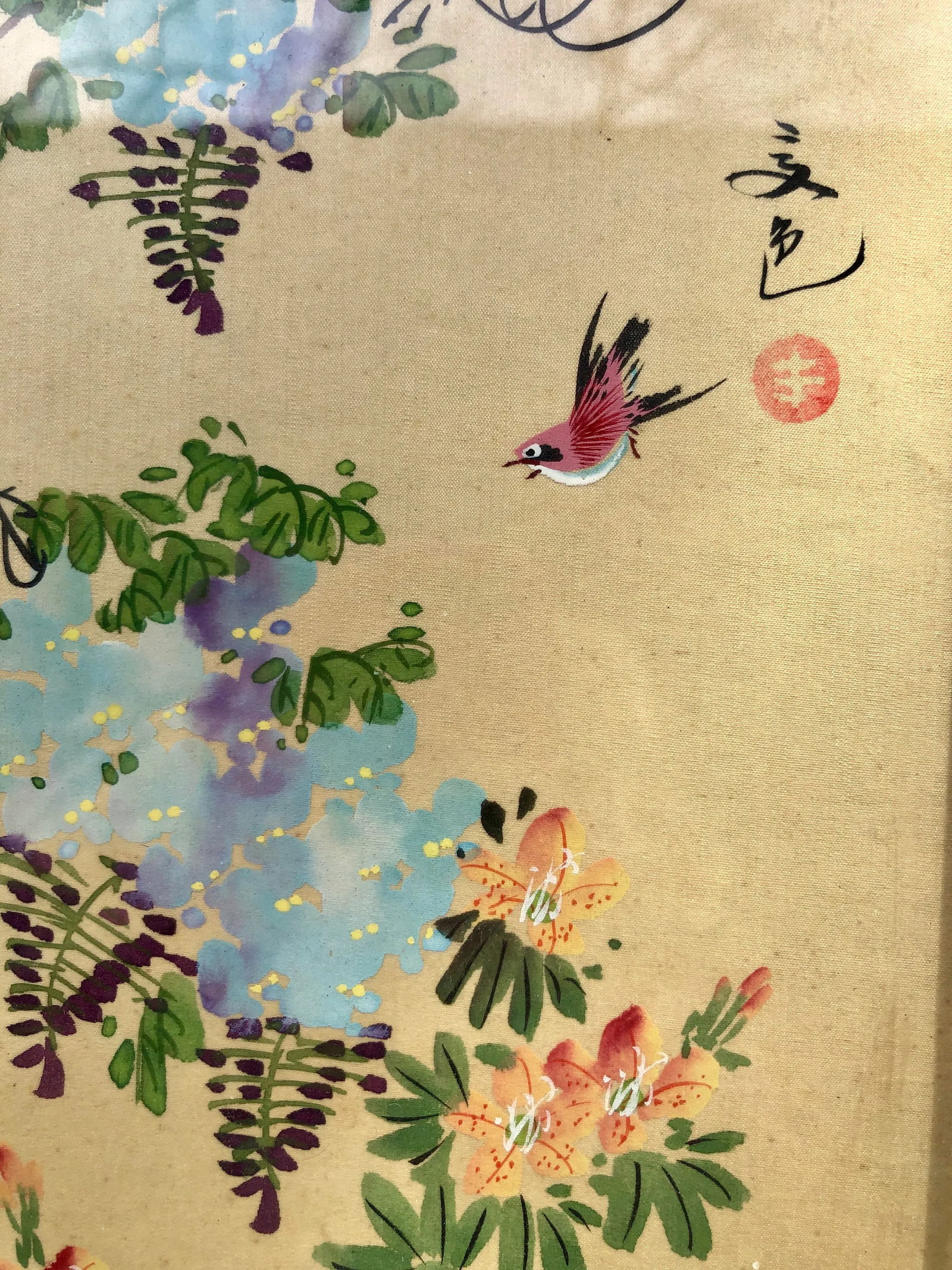 Early 20th Century Vintage Chinese Double-Sided Tabletop Screen - 11