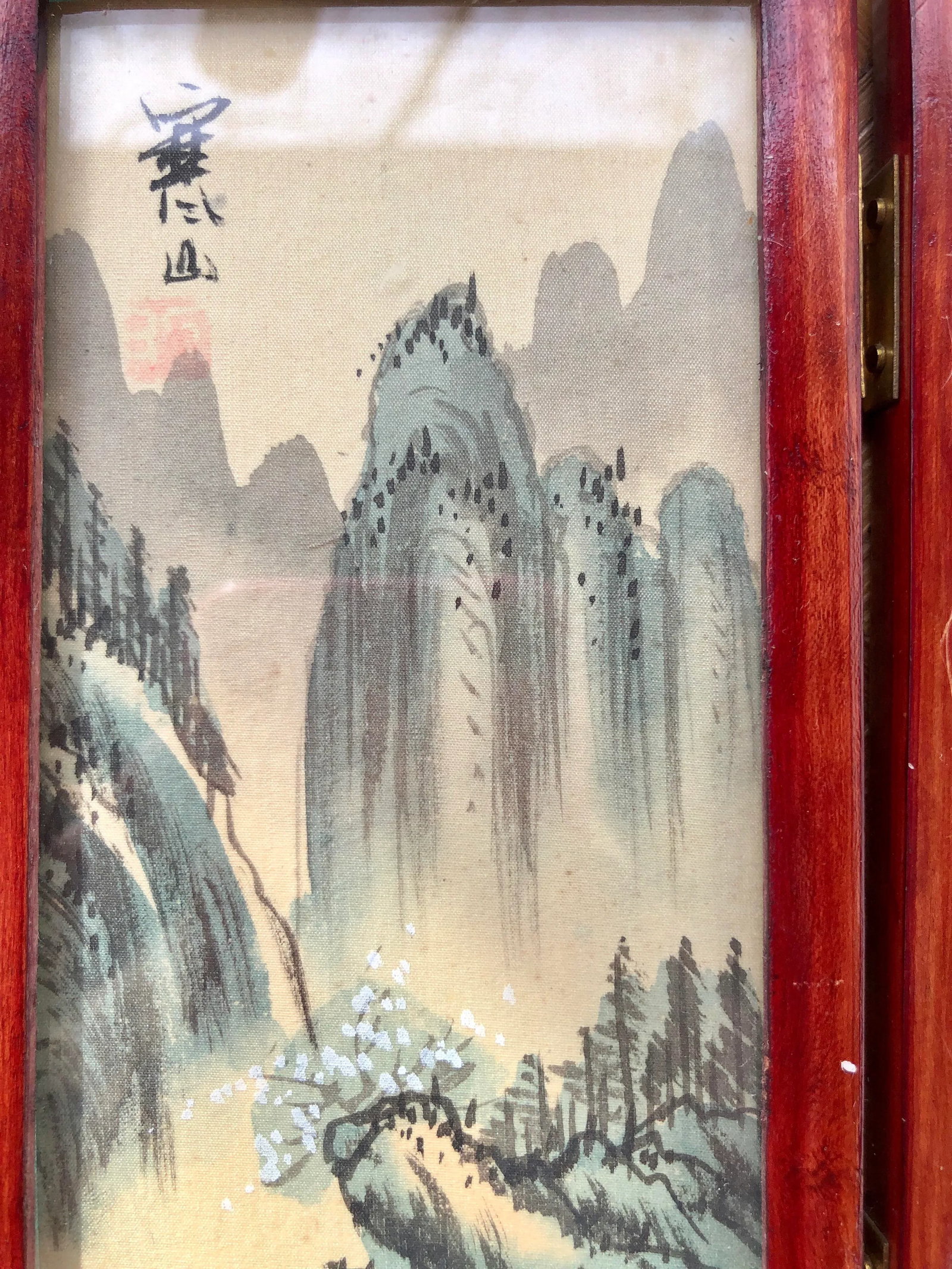 Early 20th Century Vintage Chinese Double-Sided Tabletop Screen - 7