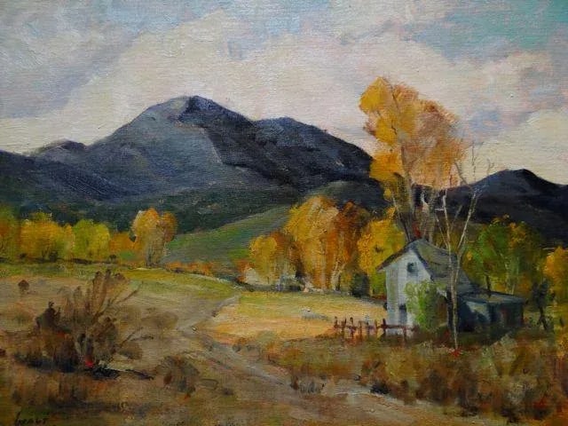 1960s Vintage Walt Lee Blaze of Autumn Plein Air Painting - 2