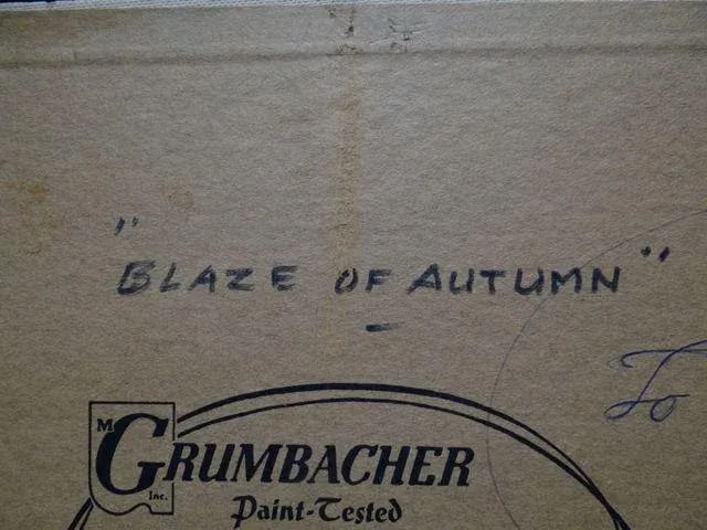 1960s Vintage Walt Lee Blaze of Autumn Plein Air Painting - 6
