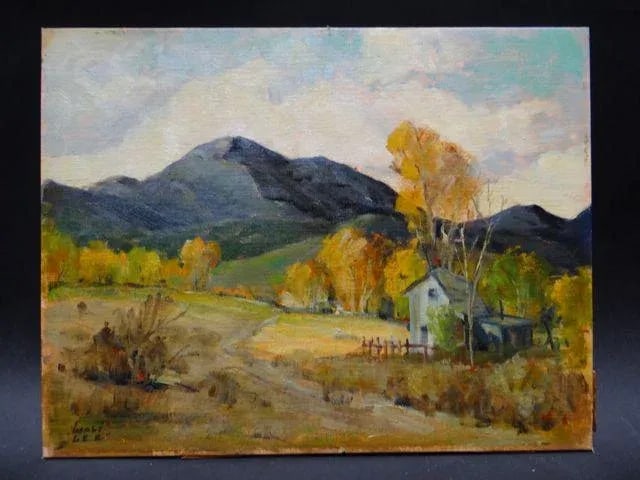 1960s Vintage Walt Lee Blaze of Autumn Plein Air Painting - 8