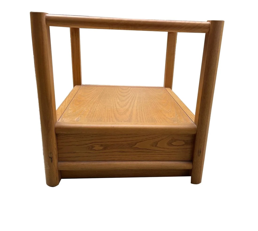 1970s Thomasville Oak Nightstands - Set of 2 - 4