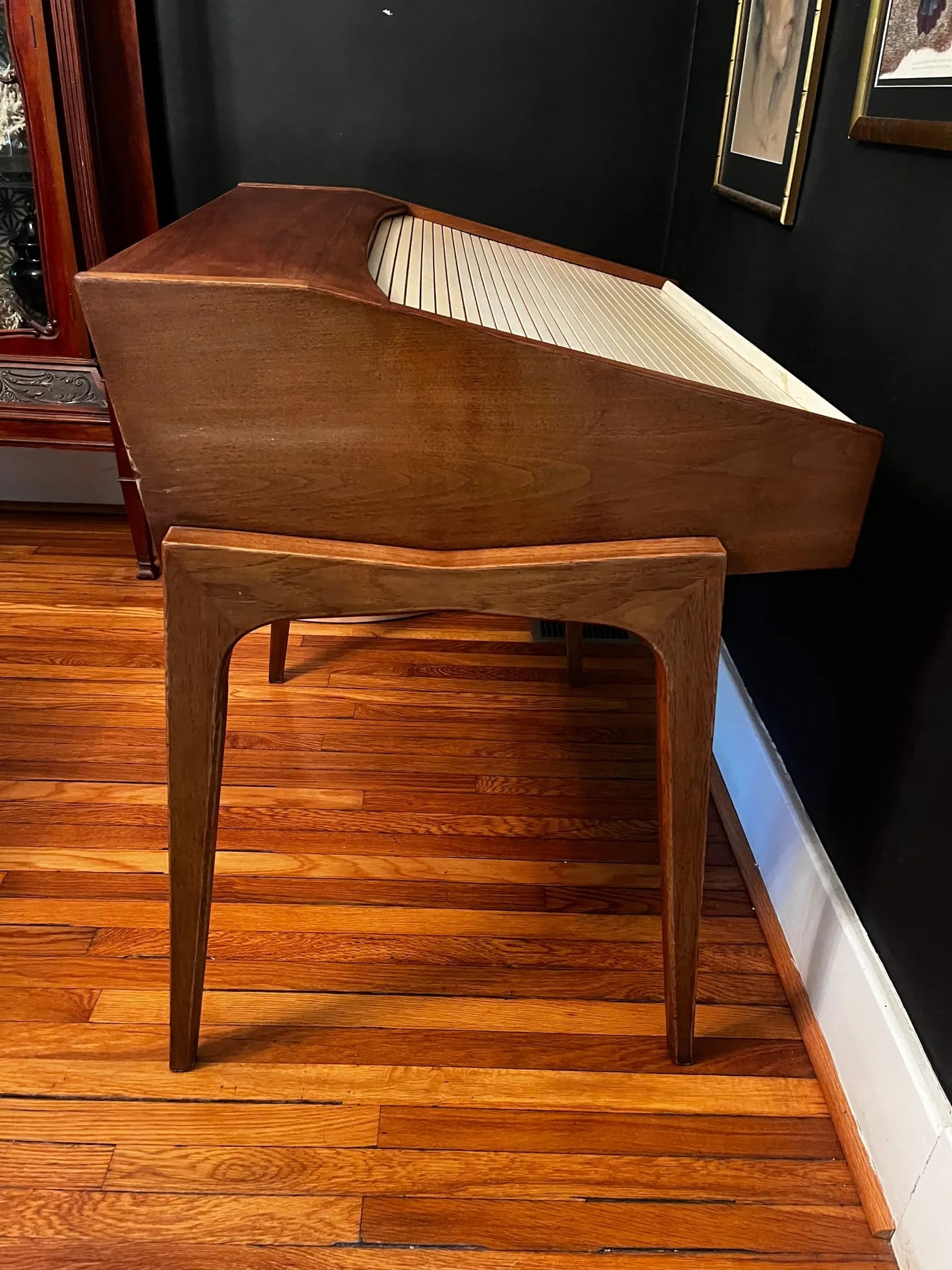 John Von Koert for Drexel Mid Century Modern Walnut Tambour Desk - 3