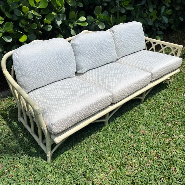 Vintage McGuire Cathedral Back Gothic Sofa - 3