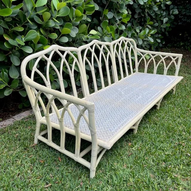 Vintage McGuire Cathedral Back Gothic Sofa - 4