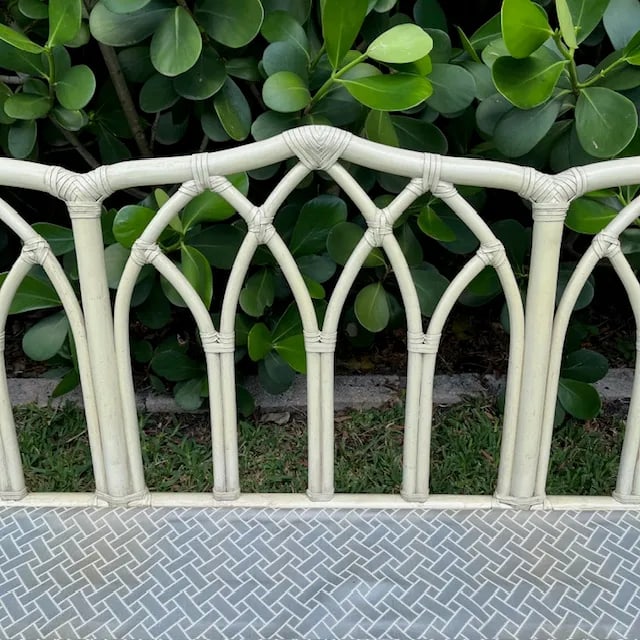 Vintage McGuire Cathedral Back Gothic Sofa - 5