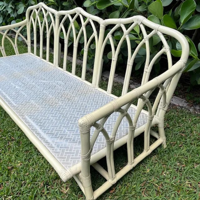 Vintage McGuire Cathedral Back Gothic Sofa - 6