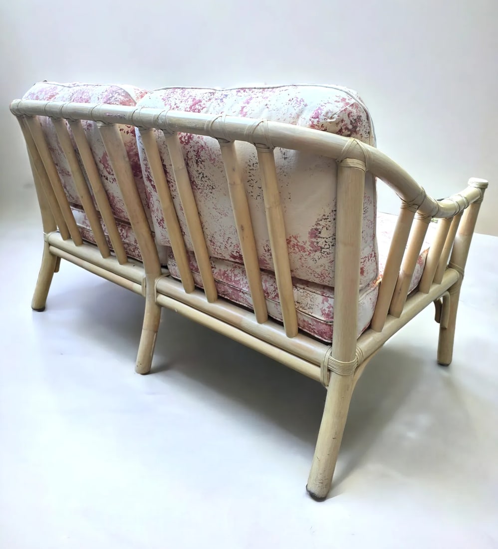 Late 20th Century McGuire Organic Modern Bamboo Rattan Settee Loveseat - 10
