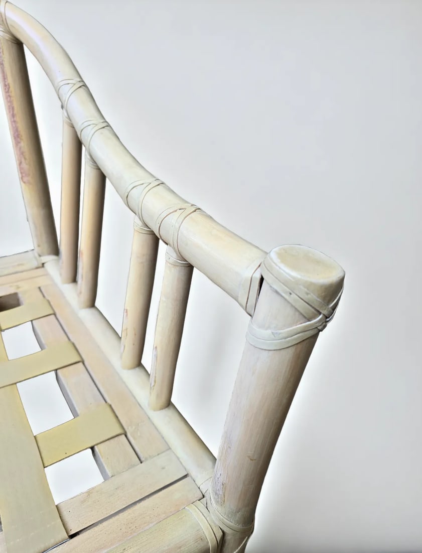 Late 20th Century McGuire Organic Modern Bamboo Rattan Settee Loveseat - 4
