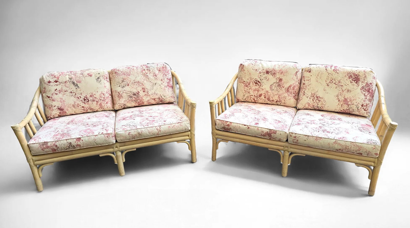 Late 20th Century McGuire Organic Modern Bamboo Rattan Settee Loveseat - 7