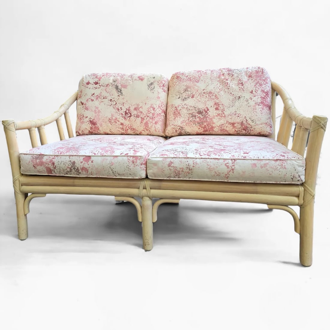 Late 20th Century McGuire Organic Modern Bamboo Rattan Settee Loveseat - 8