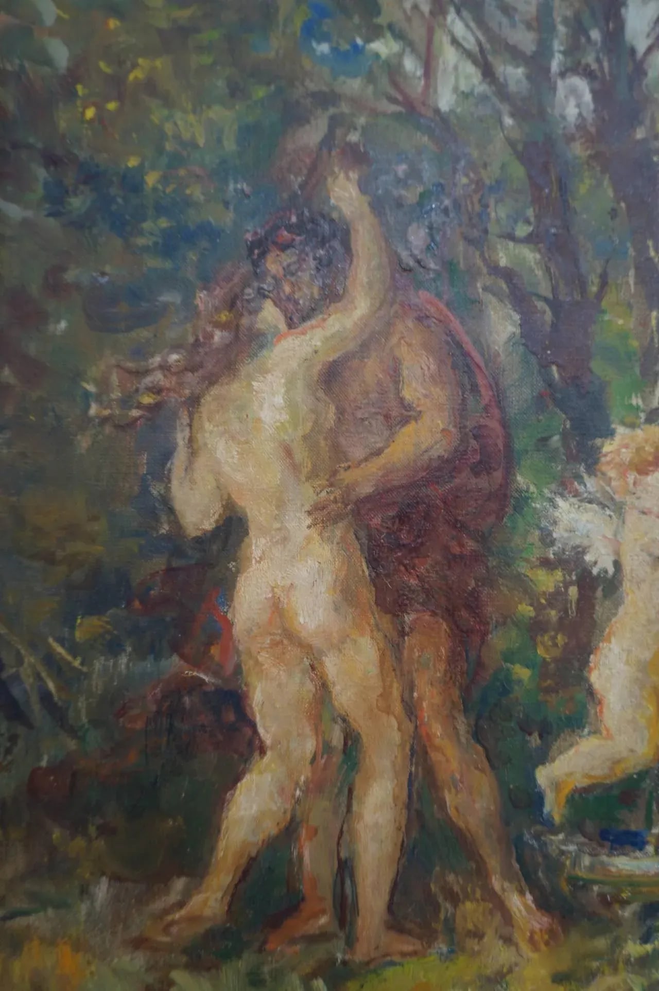 Herman Lipot "The Garden" Oil Painting Early 20c - 3