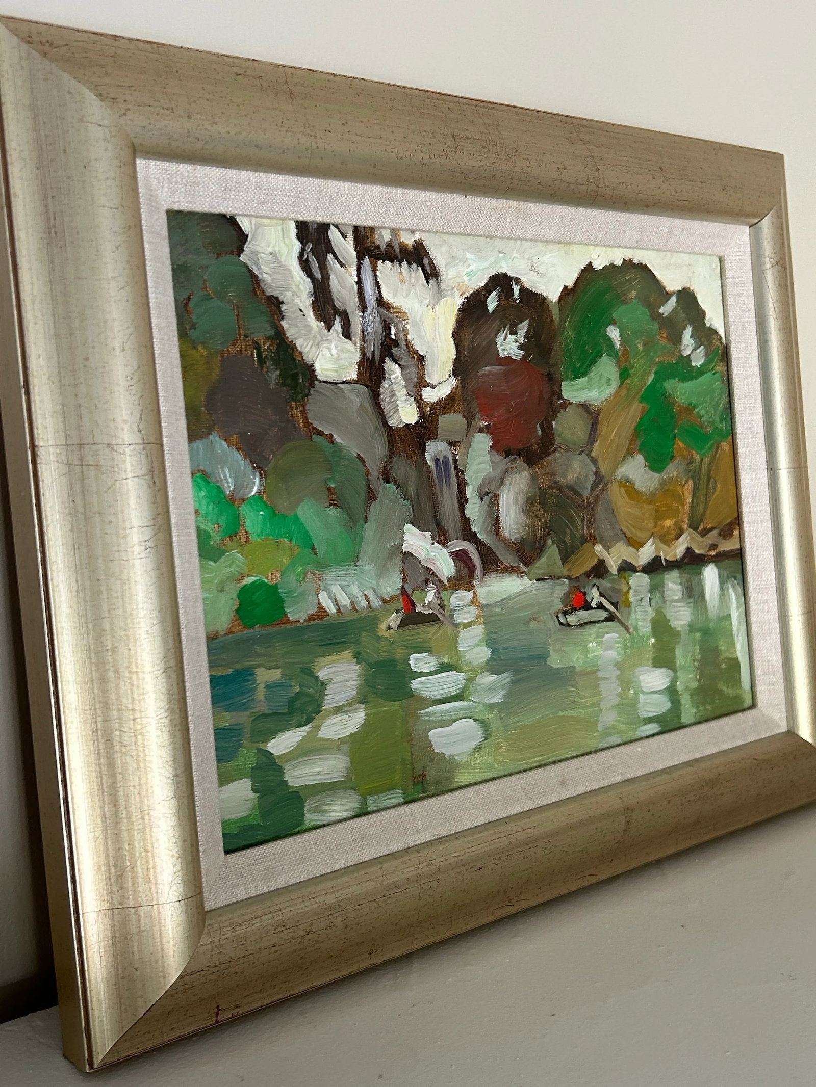 Late 20th Century Impressionistic Landscape Painting by Unknown Artist, Framed - 4