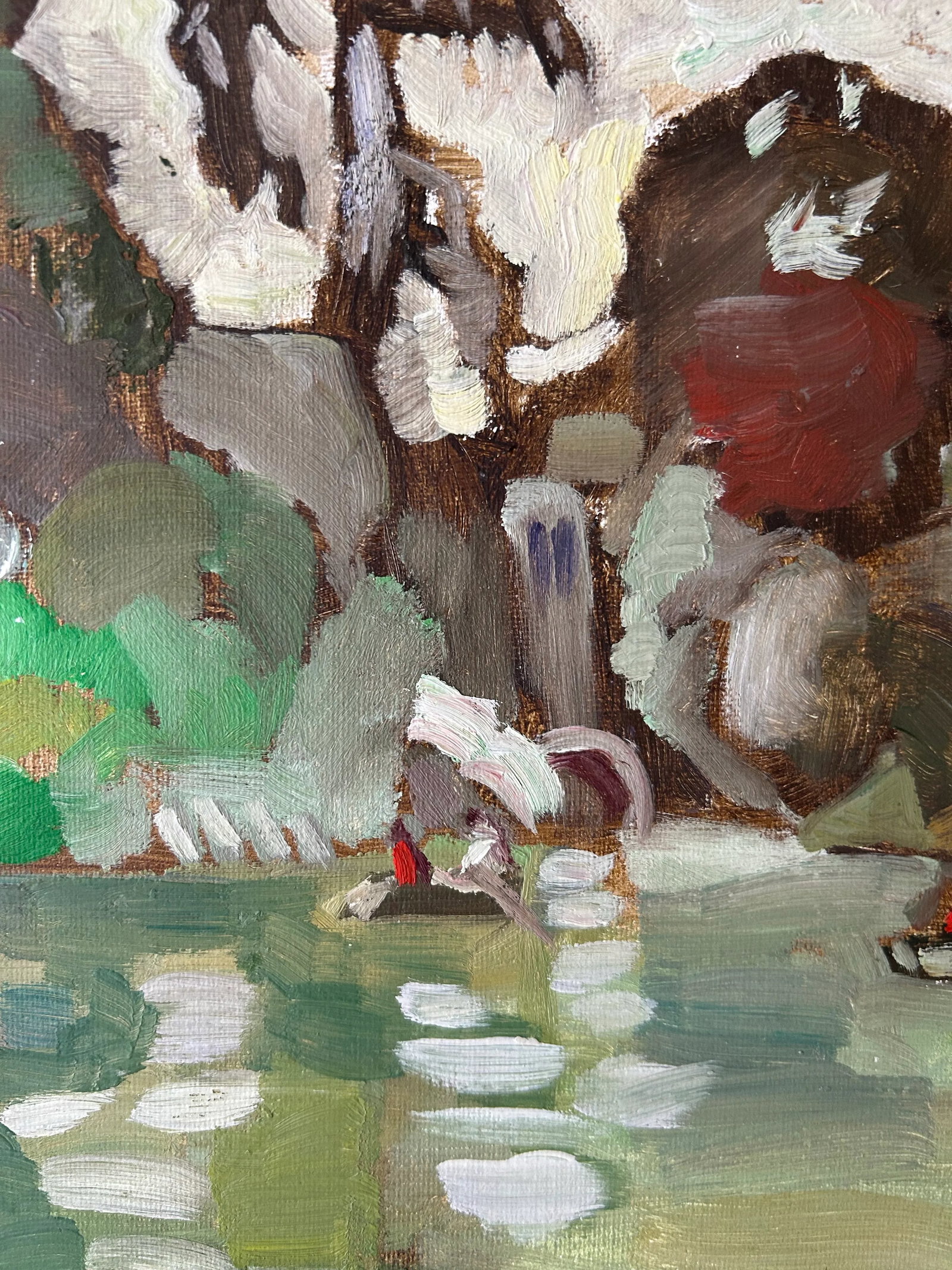 Late 20th Century Impressionistic Landscape Painting by Unknown Artist, Framed - 7