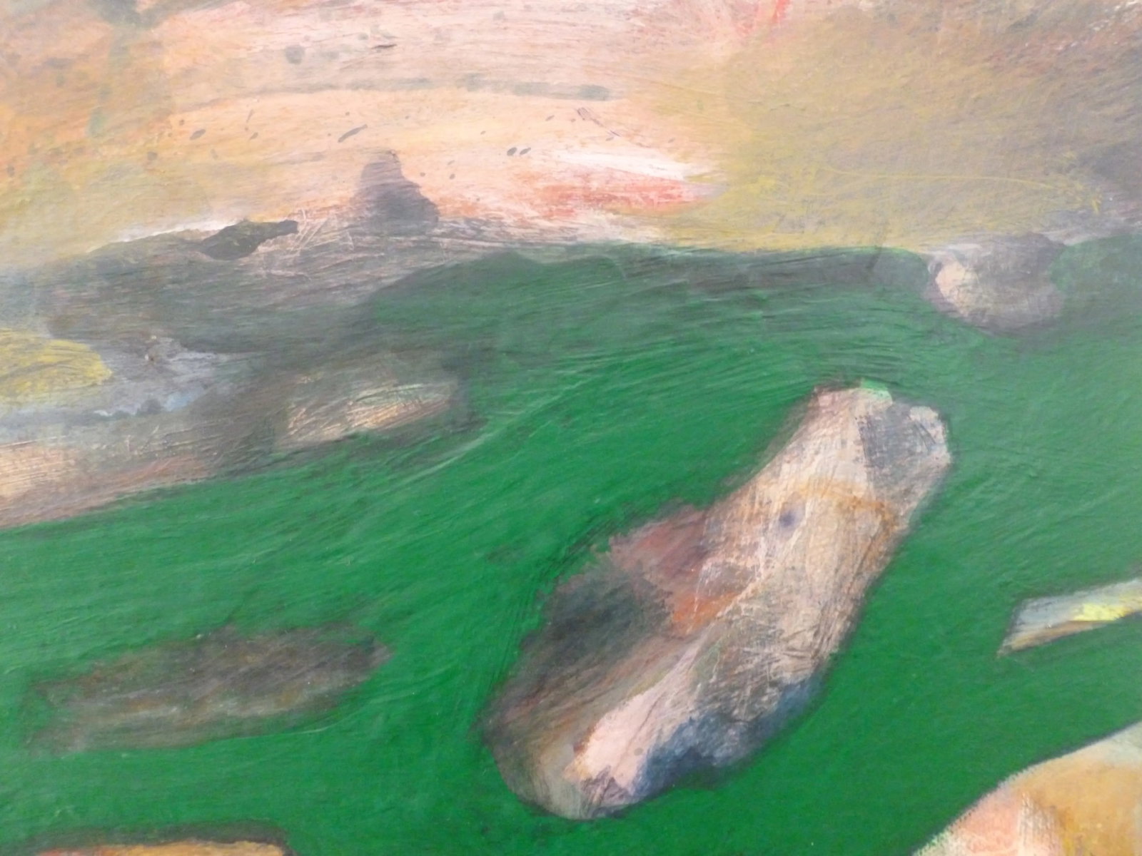 "Green Pastures" Oil and Acrylic Abstract Landscape Painting by Scott Spencer - 3