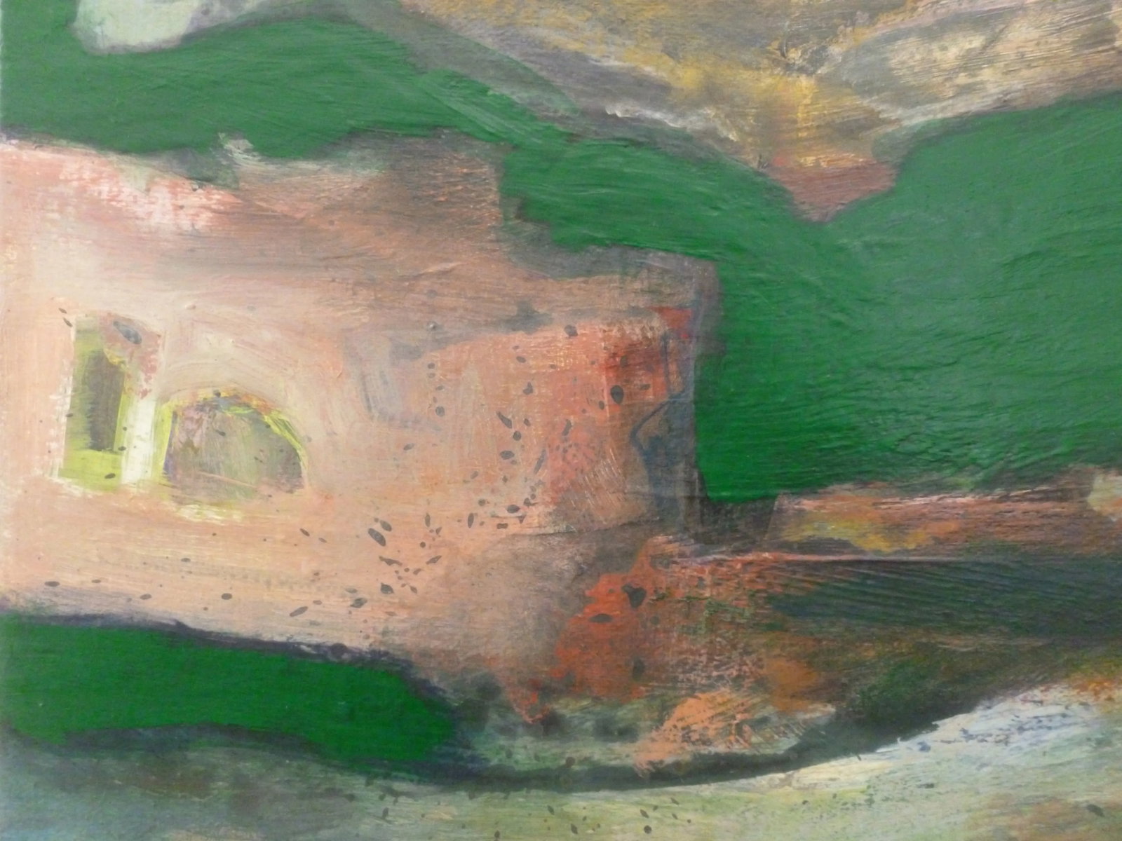 "Green Pastures" Oil and Acrylic Abstract Landscape Painting by Scott Spencer - 5