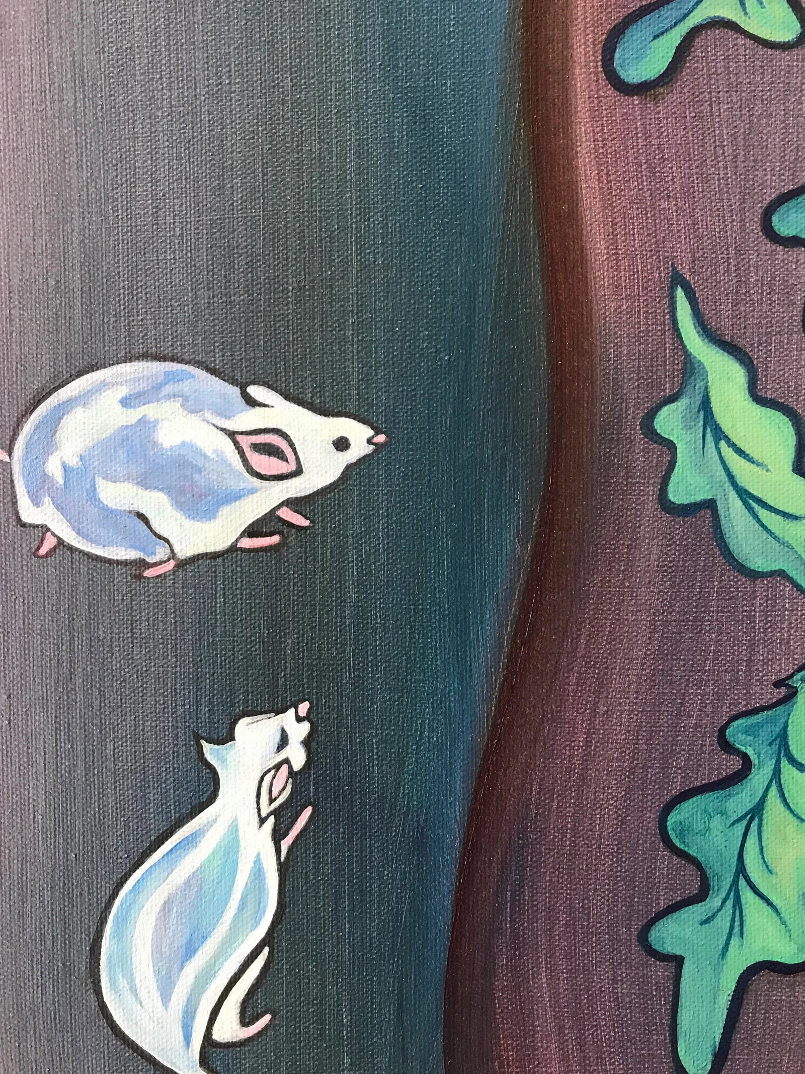 Boho Vintage Folk Art Painting "Frog" - 4