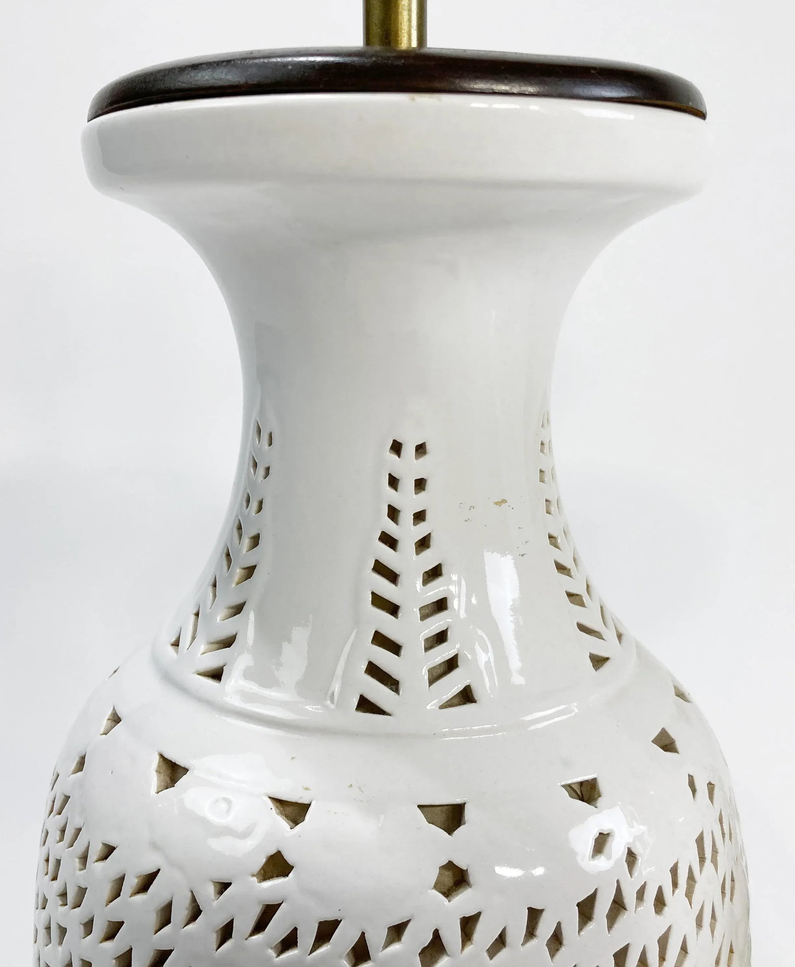 Vintage Reticulated Blanc De Chine Table Lamps, a Pair - 8