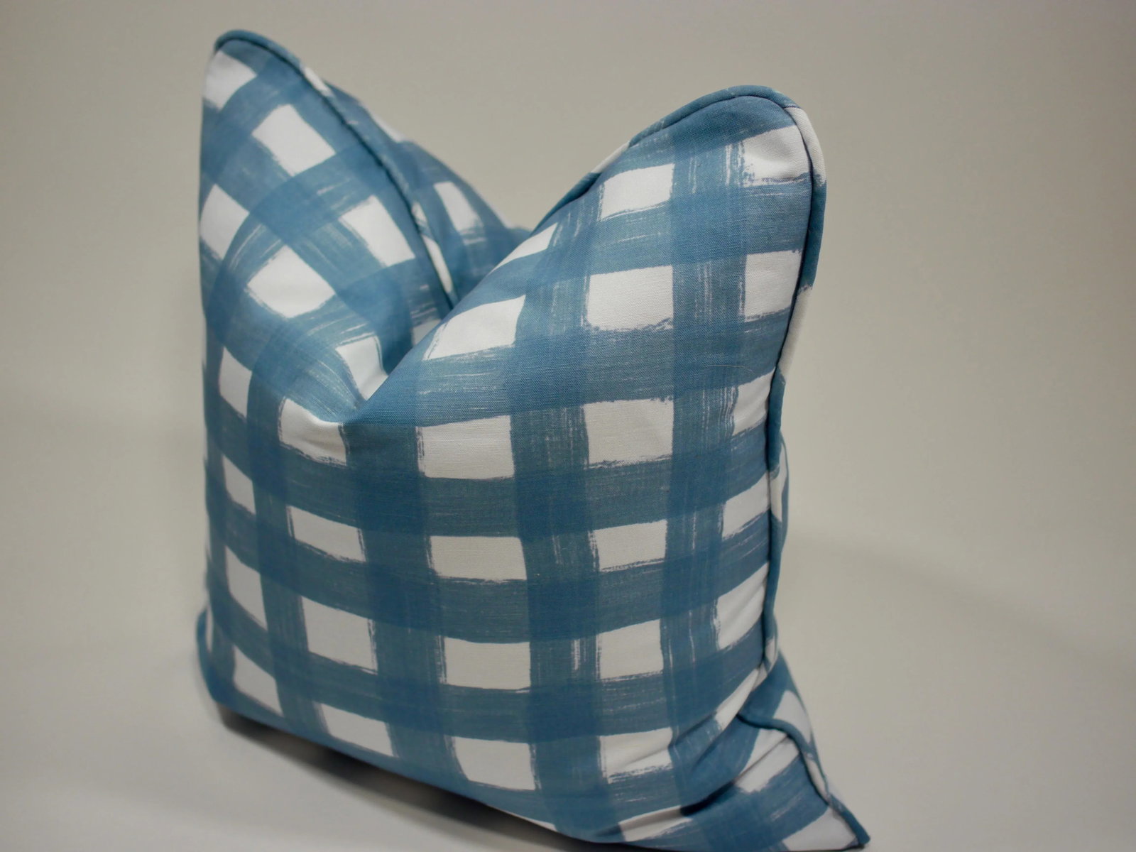 Country Lulie Wallace Harriet Double Sided Misty Blue Down/Feather 20" Square Single Pillow - 2