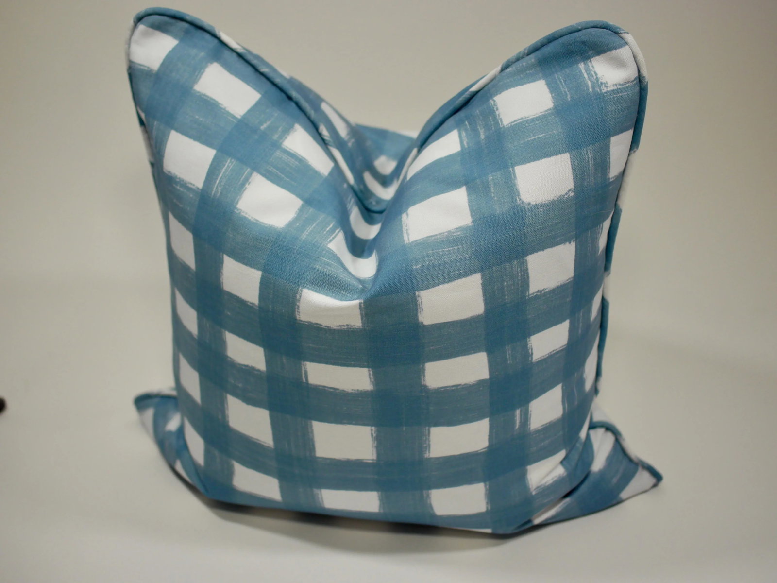 Country Lulie Wallace Harriet Double Sided Misty Blue Down/Feather 20" Square Single Pillow - 3