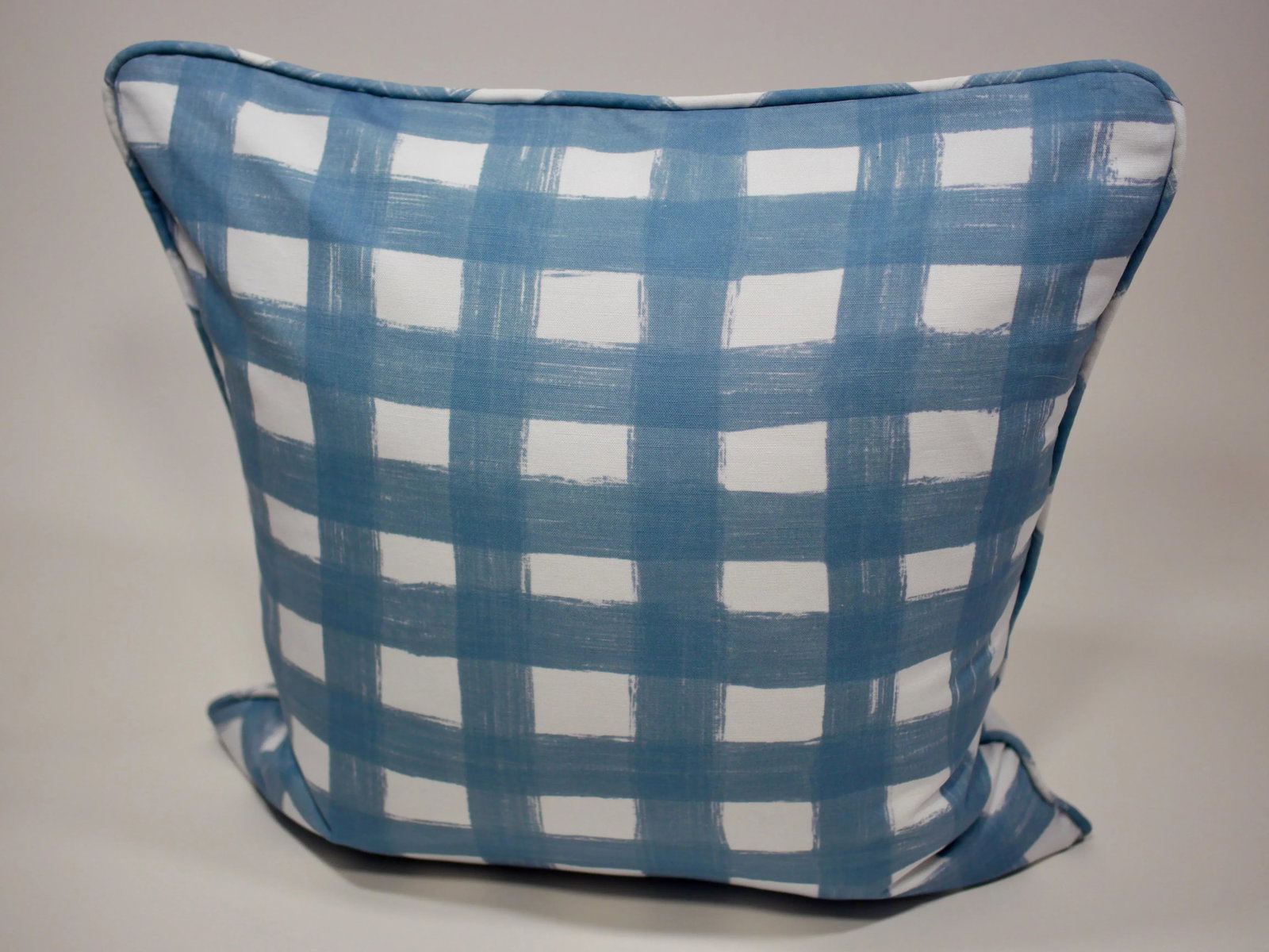 Country Lulie Wallace Harriet Double Sided Misty Blue Down/Feather 20" Square Single Pillow - 4