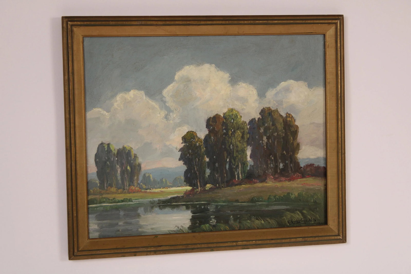 Painting of Sauvie's Island Oregon by Clyde Leon Keller (1872-1962) - 2