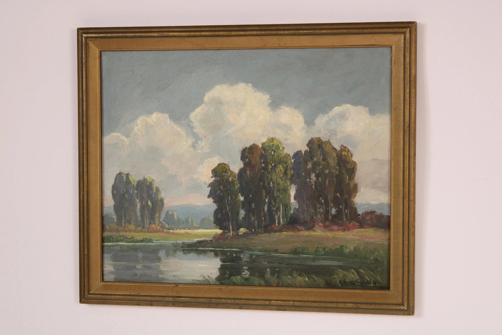 Painting of Sauvie's Island Oregon by Clyde Leon Keller (1872-1962) - 3