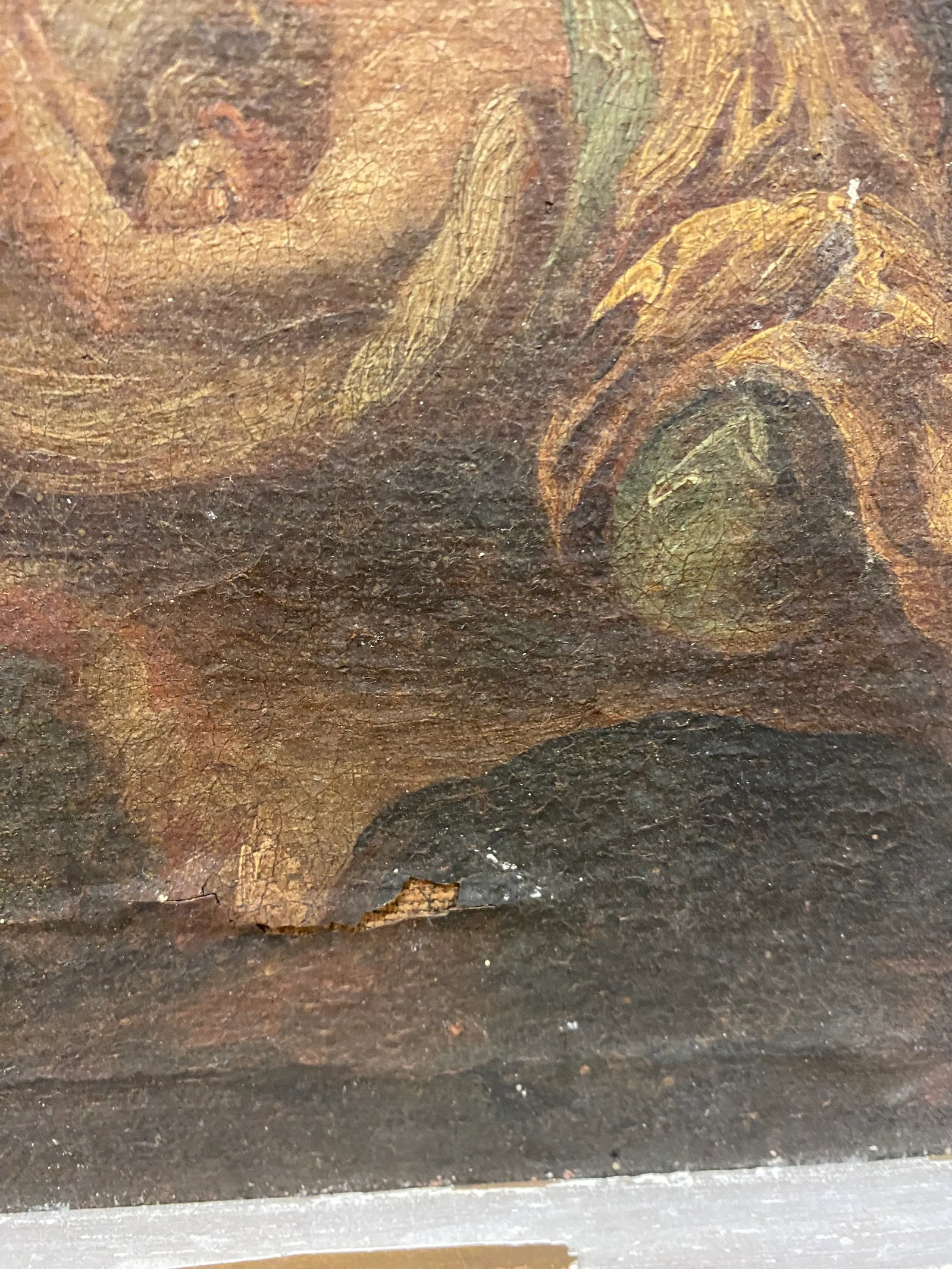 17th Century Framed Oil Painting on Canvas Baptism of Christ by John the Baptist - 2