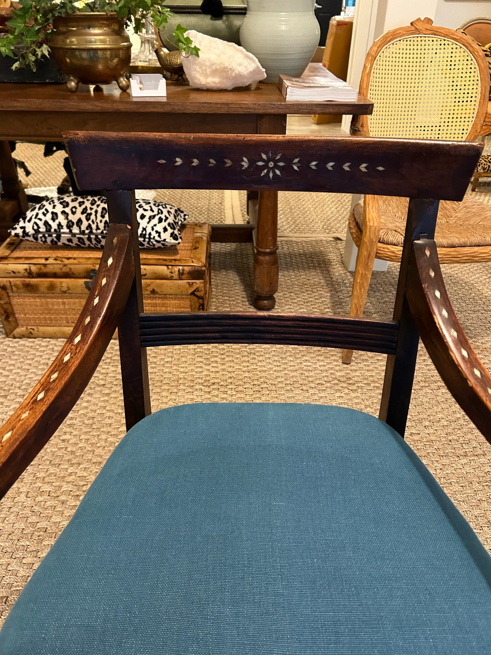 Early 19th Century Anglo-Indian Bone Inlay Chairs- Set of 2 - 11