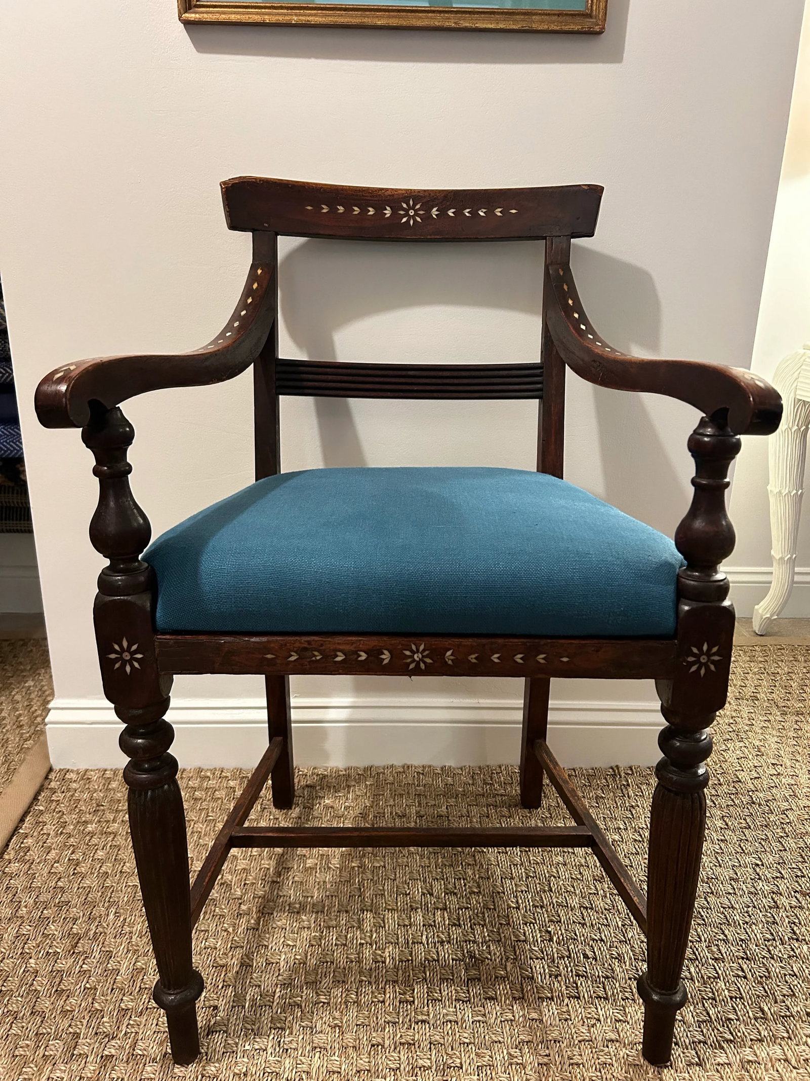 Early 19th Century Anglo-Indian Bone Inlay Chairs- Set of 2 - 2