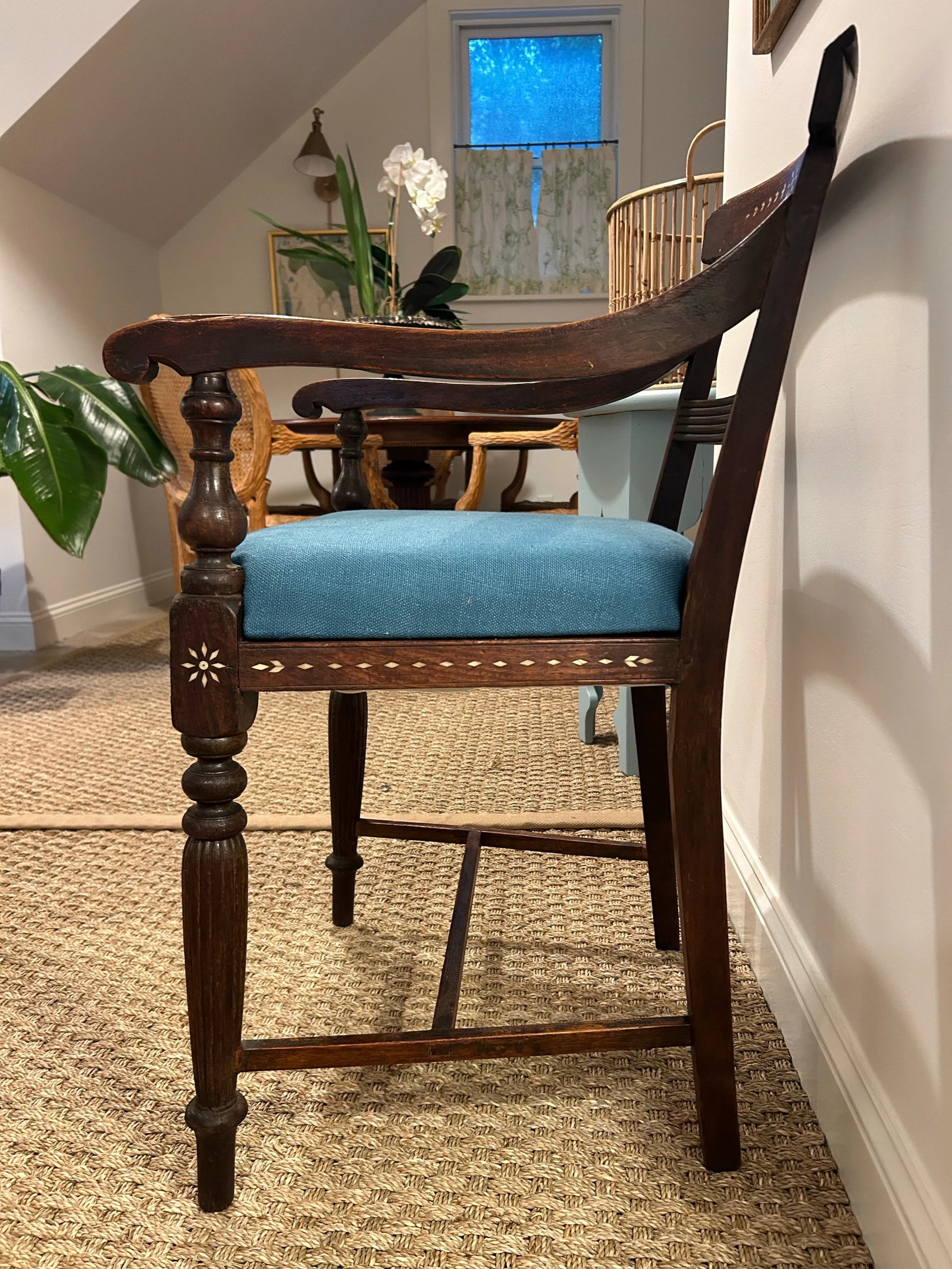 Early 19th Century Anglo-Indian Bone Inlay Chairs- Set of 2 - 4