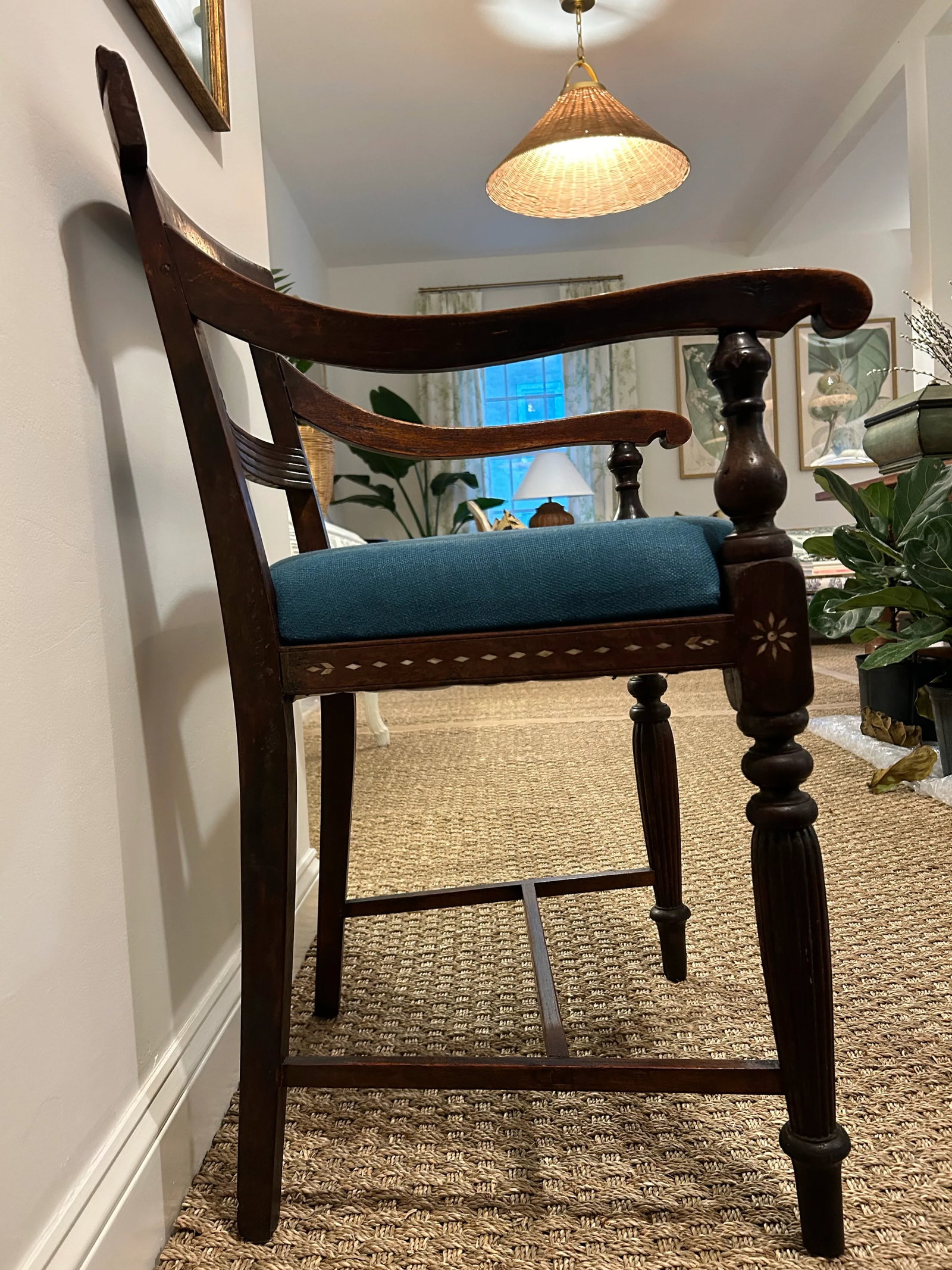 Early 19th Century Anglo-Indian Bone Inlay Chairs- Set of 2 - 7