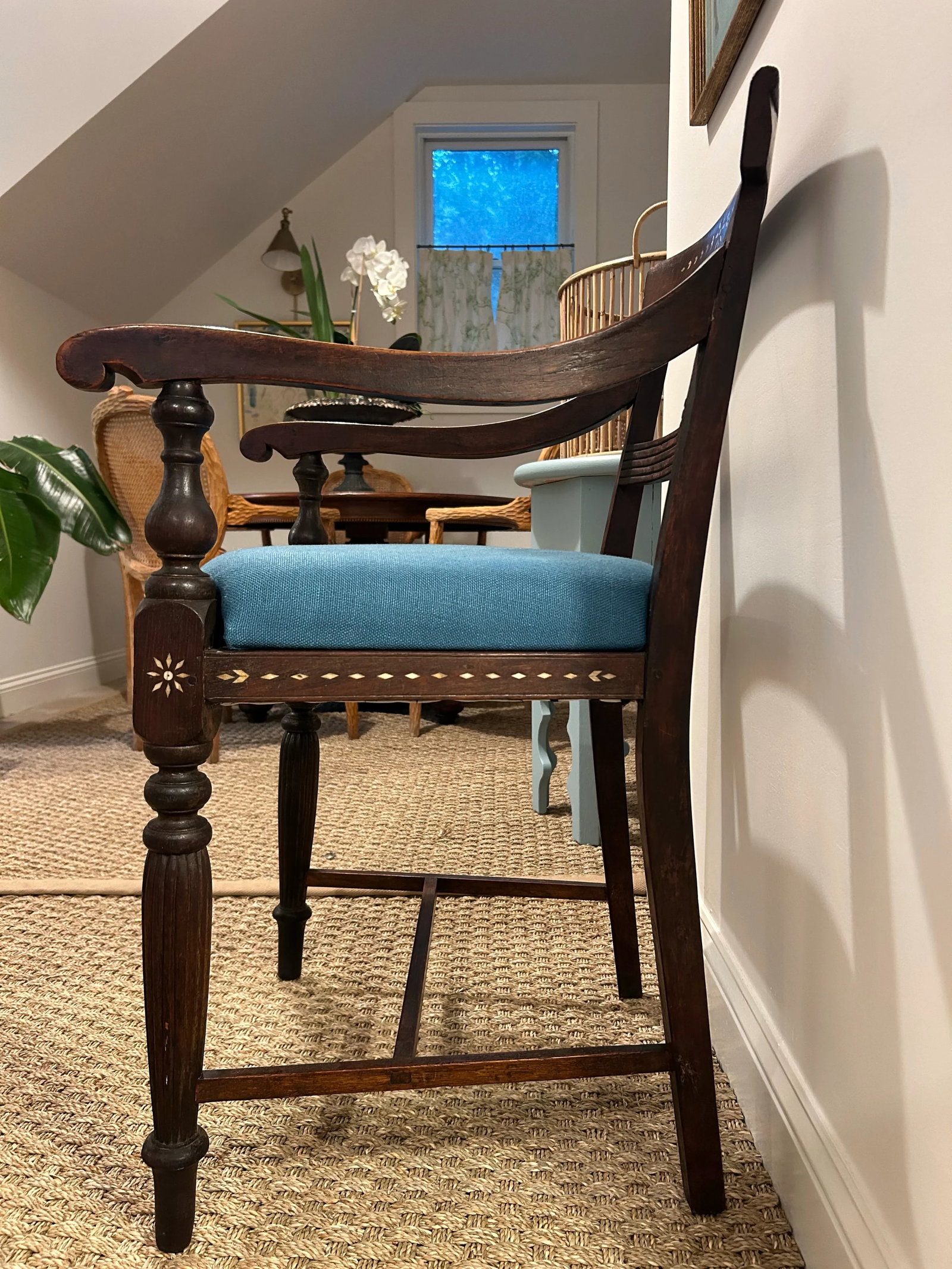Early 19th Century Anglo-Indian Bone Inlay Chairs- Set of 2 - 9