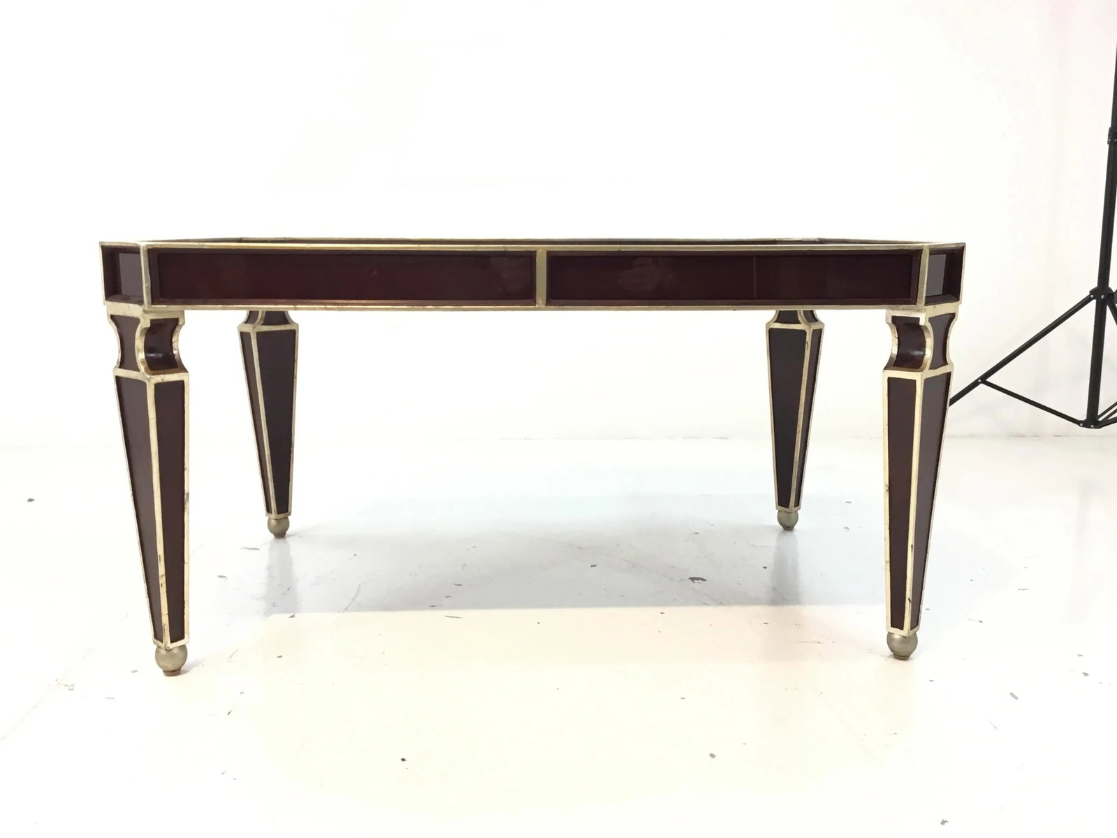 Modern Wood and Aged Silver Cocktail Table By Henredon - 5