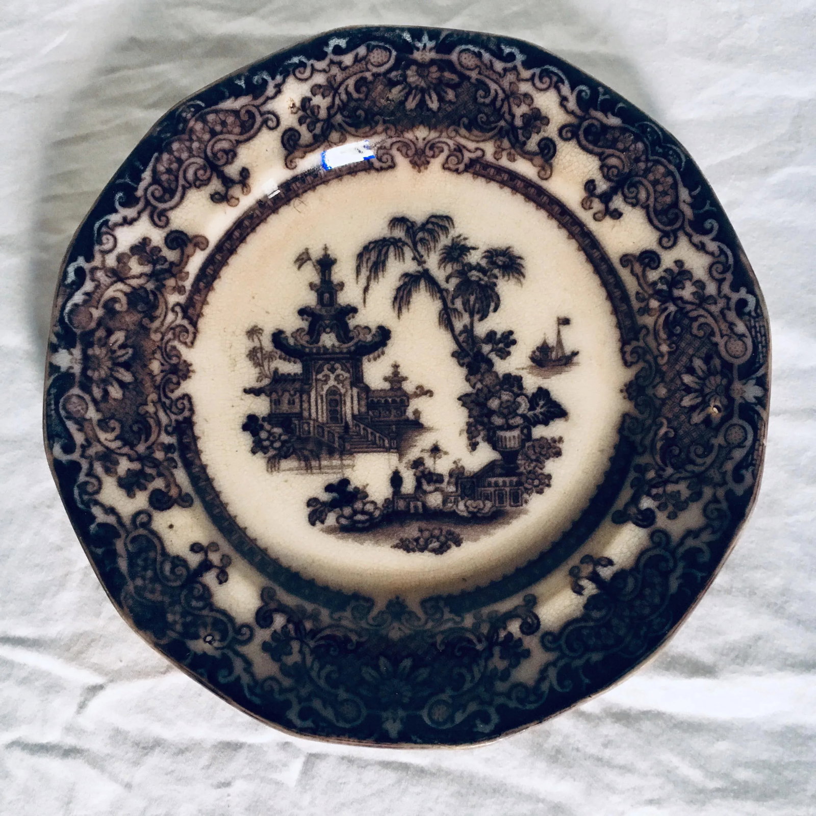 19th Century Podmore & Walker "Corean" Pattern Mulberry Plate - 10