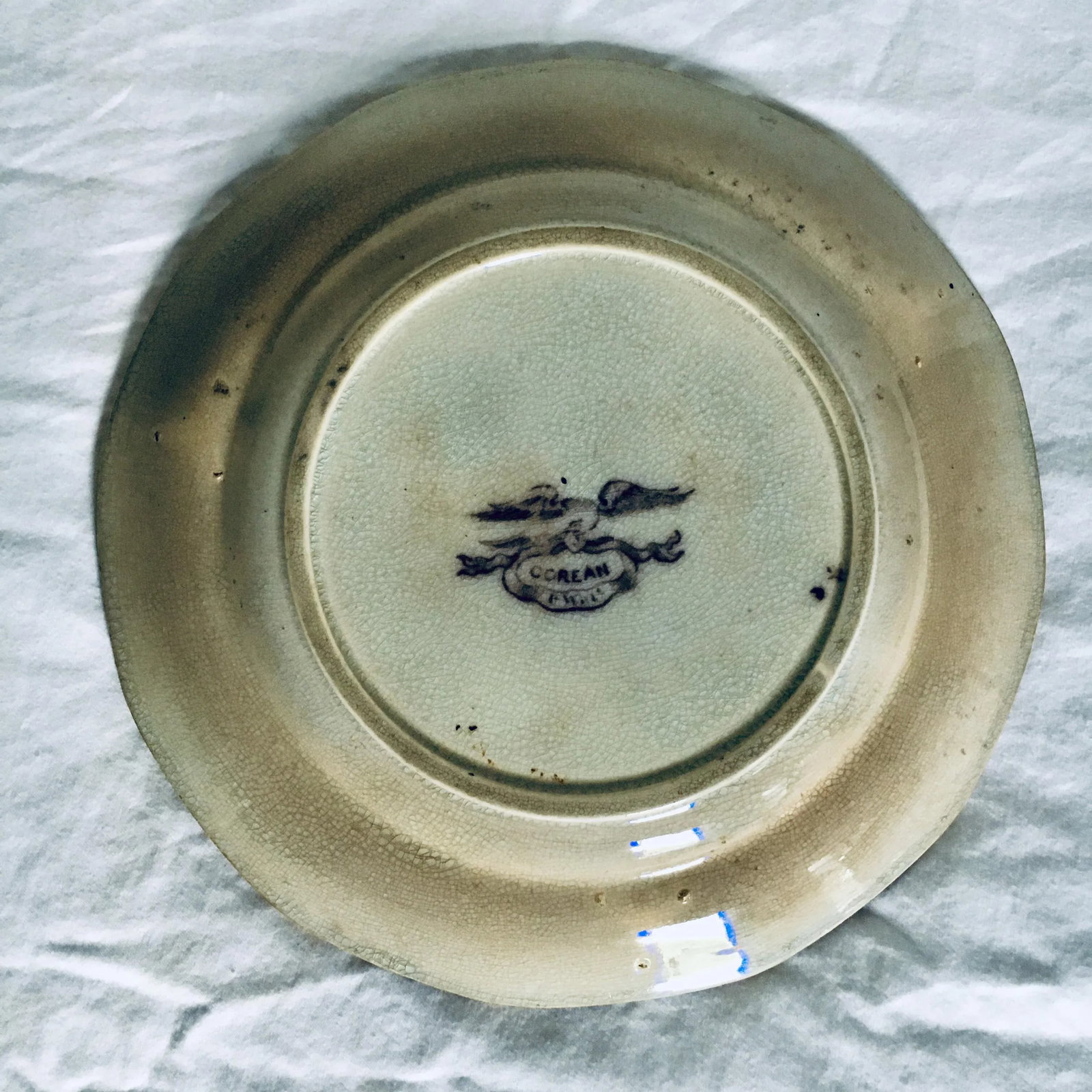 19th Century Podmore & Walker "Corean" Pattern Mulberry Plate - 7