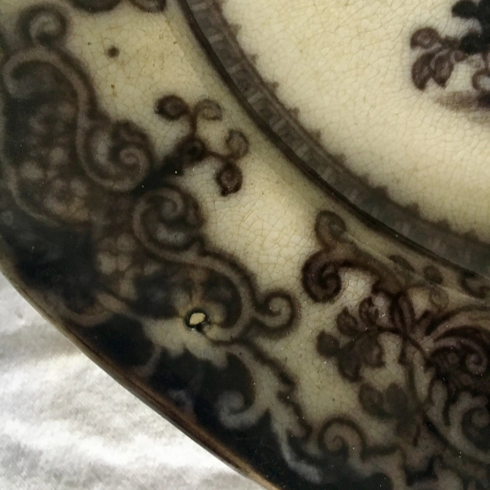 19th Century Podmore & Walker "Corean" Pattern Mulberry Plate - 9