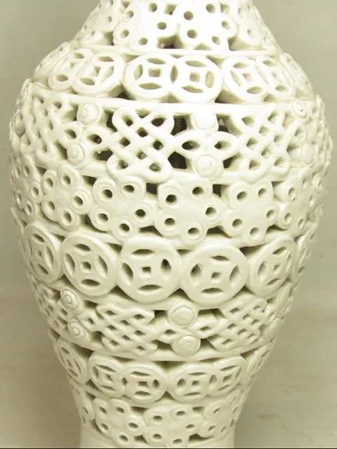 Pair of Chinese Blanc De Chine Porcelain Lamps - 7